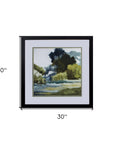 Set Of Two Bean Fields And Tall Trees Framed Art