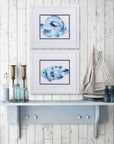 Set Of 2 Blue Watercolor Fish A Framed Art
