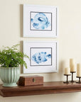 Set Of 2 Blue Watercolor Fish A Framed Art