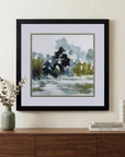 Reflections Watercolor Abstract Framed Art