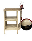 Rustic Red And Vanilla Scooter Cabinet
