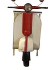 Rustic Red And Vanilla Scooter Cabinet