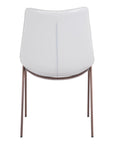 Set Of Two Walnut Solid Back Dining Chairs