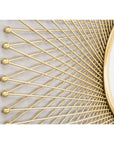 35" Gold Round Iron Framed Accent Mirror