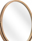 Gold Round Wall Mount Mirror