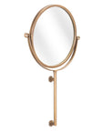Gold Round Wall Mount Mirror
