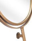 Gold Round Wall Mount Mirror
