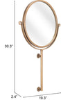 Gold Round Wall Mount Mirror