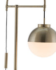 69" Bronze Steel Floor Lamp With Bronze Steel Globe Shade