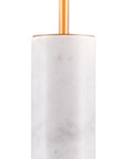 55" White Metal Bedside Table Lamp With Beige Empire Shade