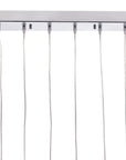 Silver Kitchen Island Six Light Metal LED Ceiling Light With Shades