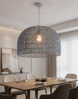 Gray Lantern Metal Dimmable Ceiling Light With Shades