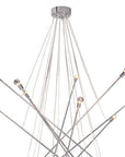 Silver Multi Light Metal Dimmable Chandelier