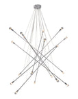 Silver Multi Light Metal Dimmable Chandelier