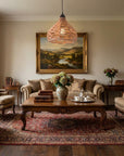 Natural Lantern Metal Dimmable Ceiling Light With Natural Shades