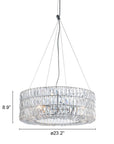 Silver Lantern Metal Chandelier With Silver Shades