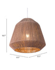 Brown Woven Paper String Hanging Pendent Lamp