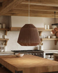 Brown Woven Paper String Hanging Pendent Lamp