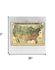 Vintage 1862 Civil War Map Unframed Print Wall Art