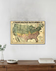 Vintage 1862 Civil War Map Unframed Print Wall Art