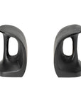 Set of Two 6" Black Metal Decorative Bookends