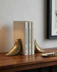 Set of Two 3" Gold Metal Bird Decorative Bookends