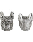 Set of Two 6" Silver Metal Dog Decorative Bookends