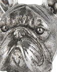 Set of Two 6" Silver Metal Dog Decorative Bookends