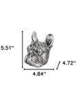 Set of Two 6" Silver Metal Dog Decorative Bookends