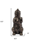 Set of Two Gray Resin Bear Decorative Bookends