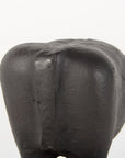 Set of Two 7" Black Fabric Bull Decorative Bookends
