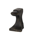 Set of Two 6" Black And Gold Polyresin Decorative Bookends
