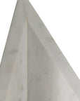 Set of Two White Marble Decorative Bookends