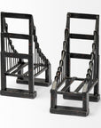 Set of Two 10" Brown Polyresin Decorative Bookends