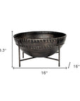 Set of Two Black Metal Decorative Bowl