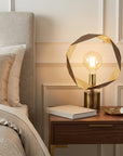Golden Geometric Halo Table Or Desk Lamp