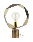 Golden Geometric Halo Table Or Desk Lamp