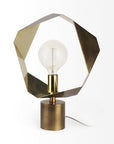 Golden Geometric Halo Table Or Desk Lamp