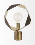 Golden Geometric Halo Table Or Desk Lamp
