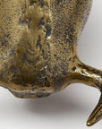 Gold Cast Aluminum Raging Bull Sculpture