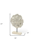 Petite Wood And Metal Floral Decor Piece