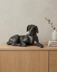Black Metal Labrador Dog Sculpture