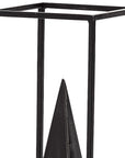 Black Metal Framed Pyramid Sculpture