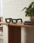 Eugene Rustic Brown Wooden Eyeglass Sculpture
