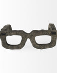Eugene Rustic Brown Wooden Eyeglass Sculpture