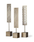 Set of Three Gold Metal Modern Abstract
