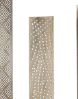 Set of Three Gold Metal Modern Abstract