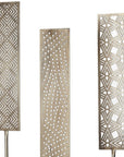 Set of Three Gold Metal Modern Abstract