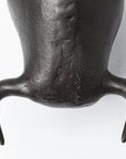 Black Cast Aluminum Raging Bull Decor Piece