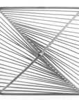 Contemporary Gray Metal Triangular Decor Piece